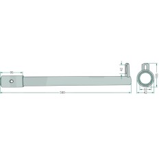 Supporto per braccio portadenti Kuhn 57720700
